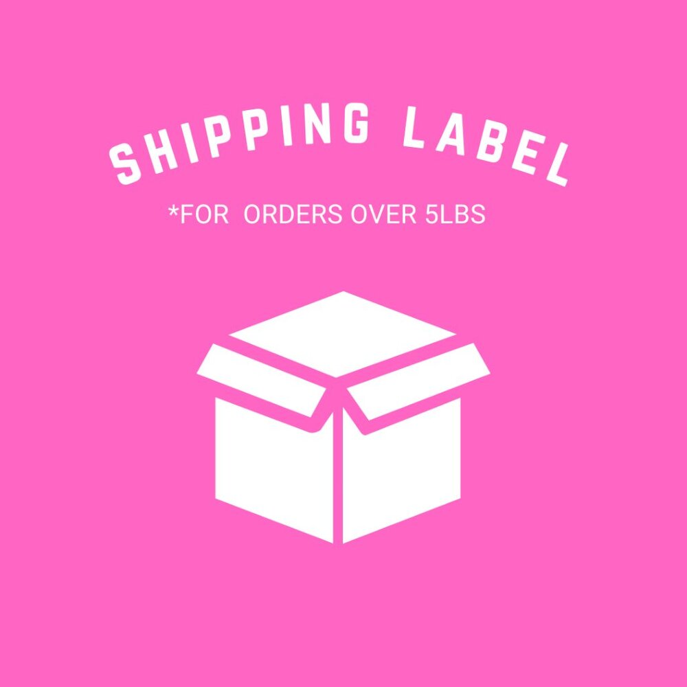 Shipping label for orders over 5lbs